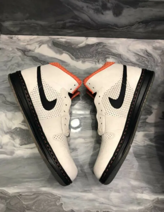 Nike Air Jordan 1 Alpha Black Orange White Blaze Men’s...