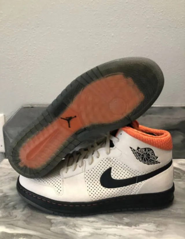 Nike Air Jordan 1 Alpha Black Orange White Blaze Men’s...