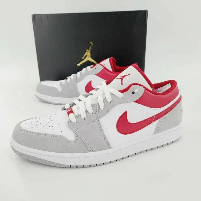 Nike Air Jordan 1 Low 8-14 Light Smoke Grey Gym Red Whit...