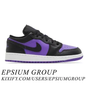 Nike Air Jordan 1 Low GS (Purple Venom/ Purple Venom/ Bl...