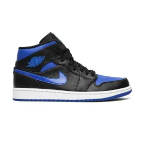 Nike Air Jordan 1 Mid (Black Hyper Royal Blue (2020)/ Bl...