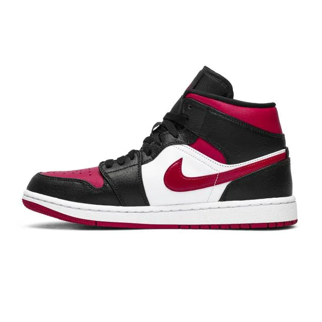 Nike Air Jordan 1 Mid (Noble Red/ Bred Toe/ Black/ White...