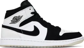 Nike - Air Jordan 1 Mid SE Sneakers - White/Black/Multicolor