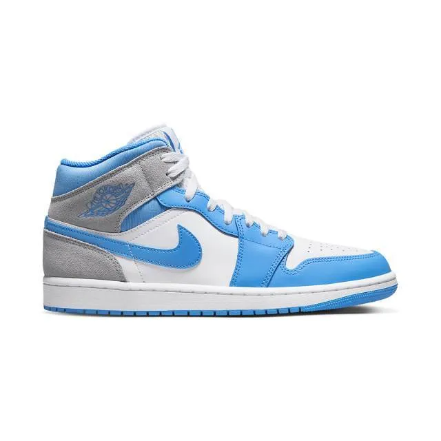 Nike Air Jordan 1 Mid (University Blue/ Grey/ White) Men...