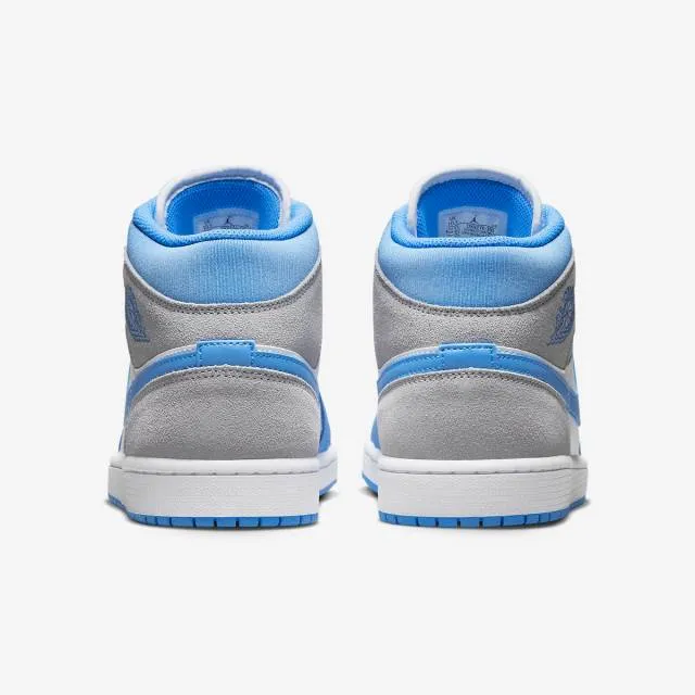 Nike Air Jordan 1 Mid (University Blue/ Grey/ White) Men...