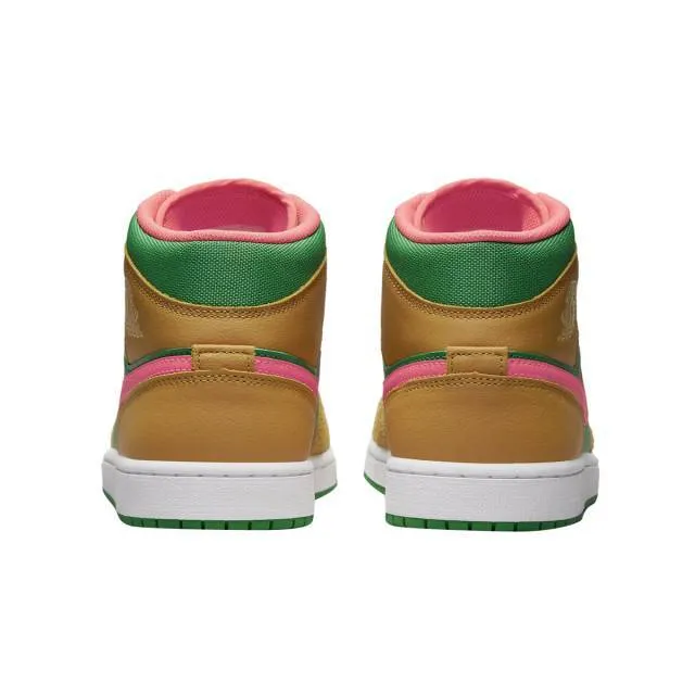 Nike Air Jordan 1 Mid (Wheat Watermelon/ Wheat/ Lucky Gr...