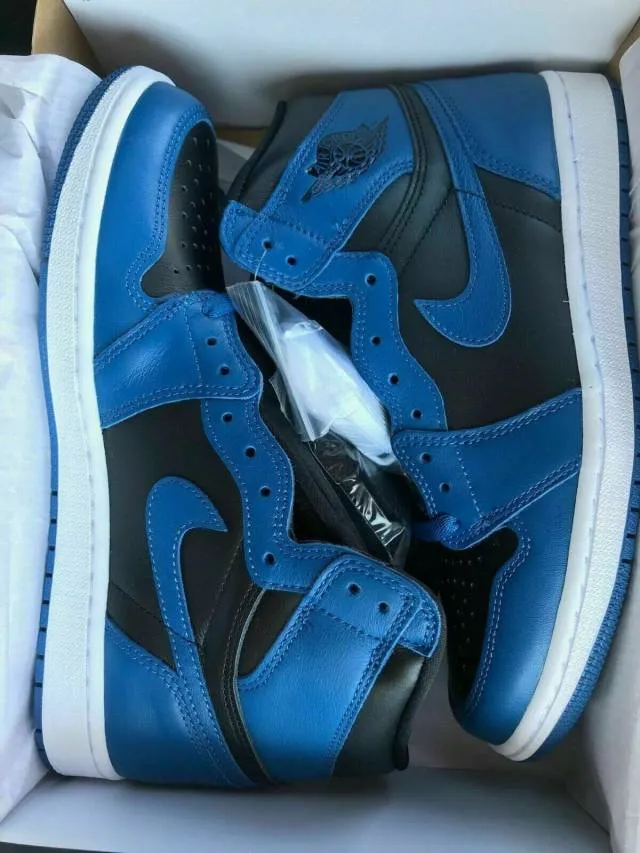 Nike Air Jordan 1 Retro High OG Dark Marina Blue 4-14 Bl...