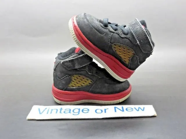 Nike Air Jordan AJF V 5 Black Varsity Red White Toddler ...