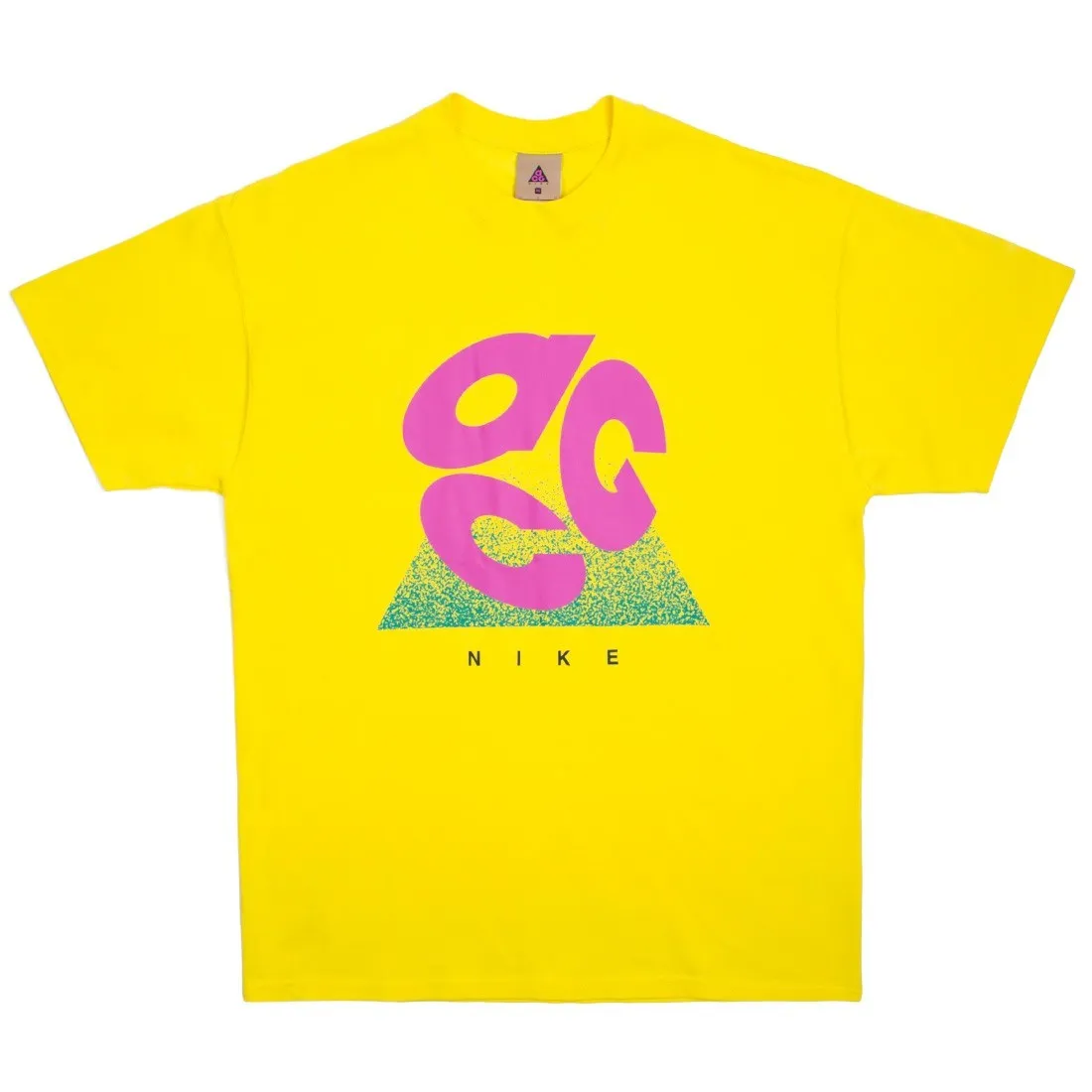 Nike Men Nrg Acg Evo Logo Tee (opti yellow / active fuchsia)