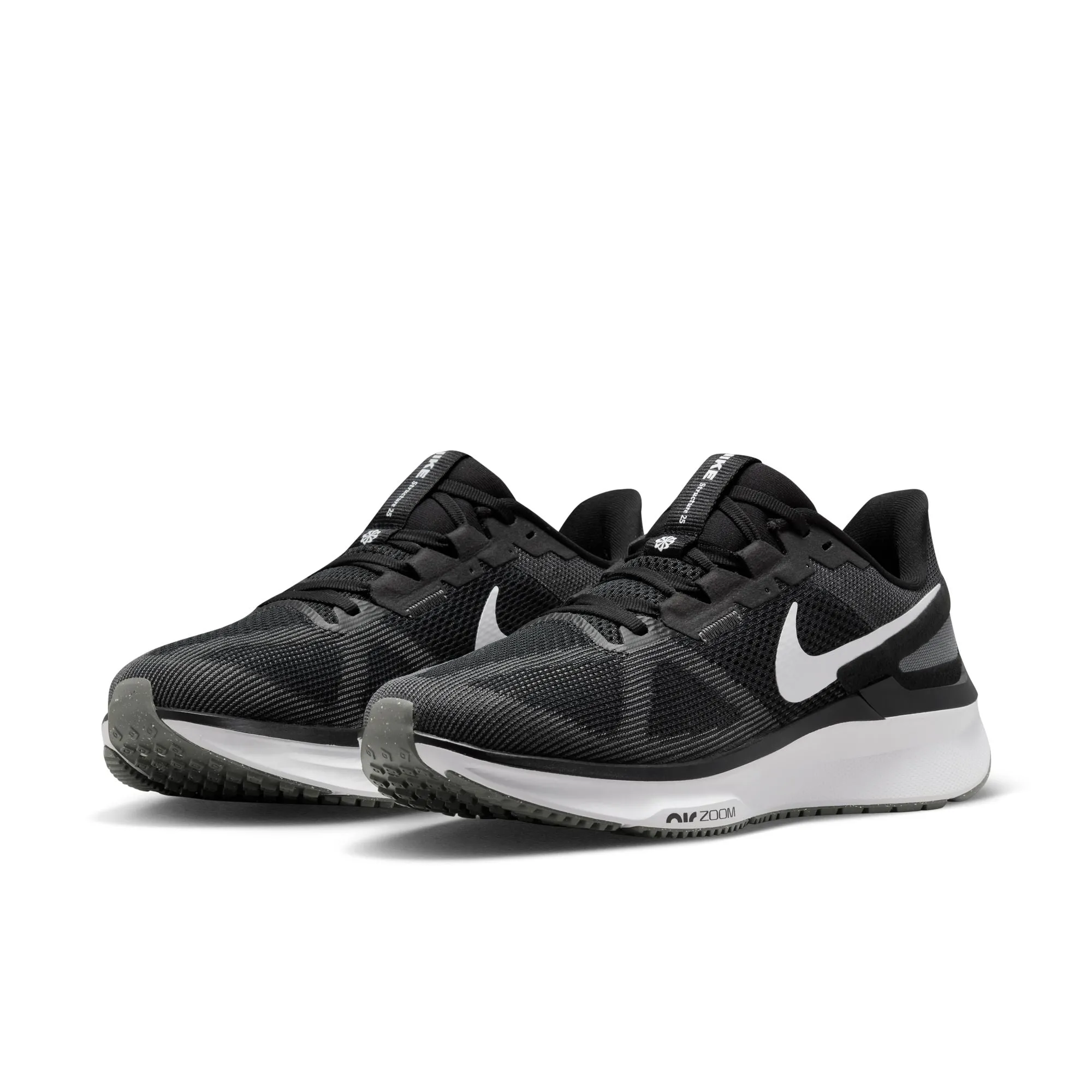 Nike Men's Structure 25 Running Shoes Black / White / Iron Grey