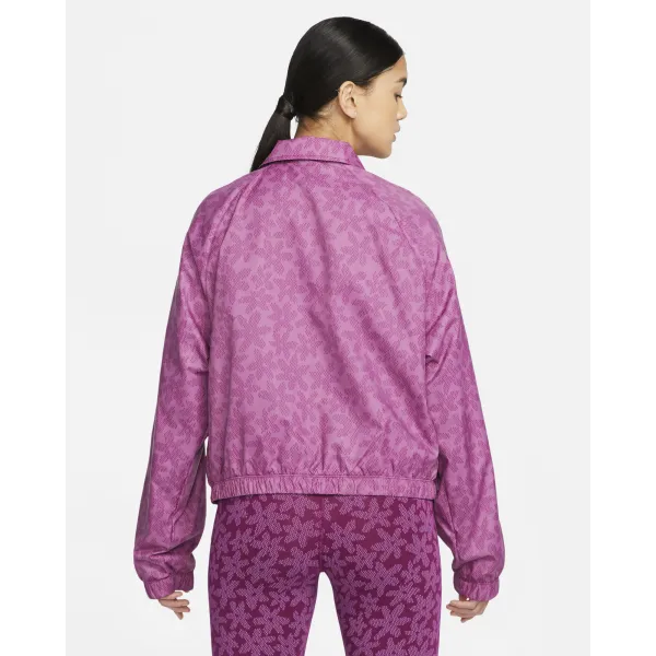 Nike - Women - AOP Woven Daisy Sport Jacket - Light Bordeaux/Sangria