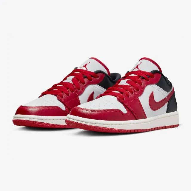 Nike Women's Air Jordan 1 Low (White Gym Red/ White/ Bla...