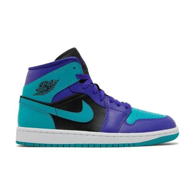 Nike Women's Air Jordan 1 Mid (Black Grape/ Purple/ Dark...