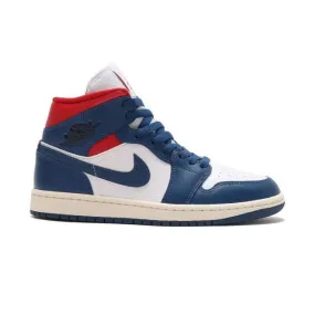 Nike Women's Air Jordan 1 Mid (French Blue/ White/ Gym R...