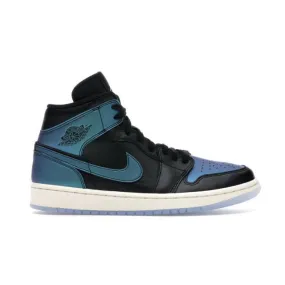 Nike Women's Air Jordan 1 Mid (Metallic Turquoise/ Teal/...