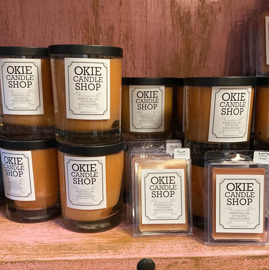 Okie Teak Leather Candles & Melts