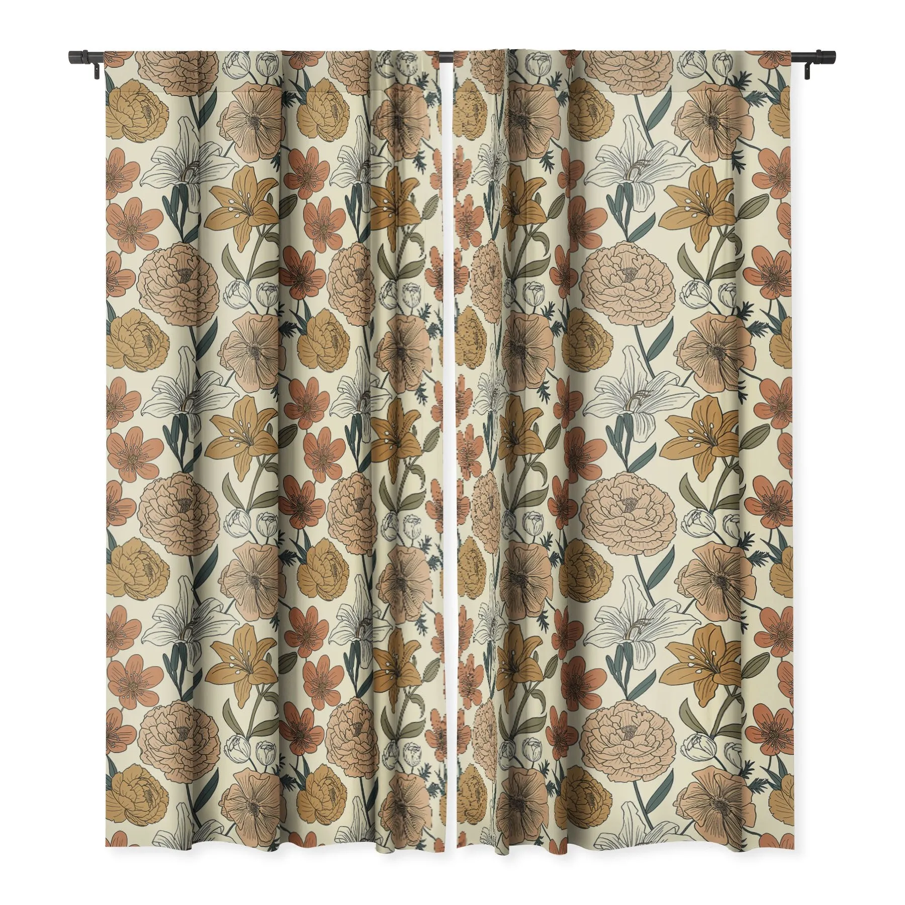 Ole Vintage Vibez Blackout Window Curtains (DS)