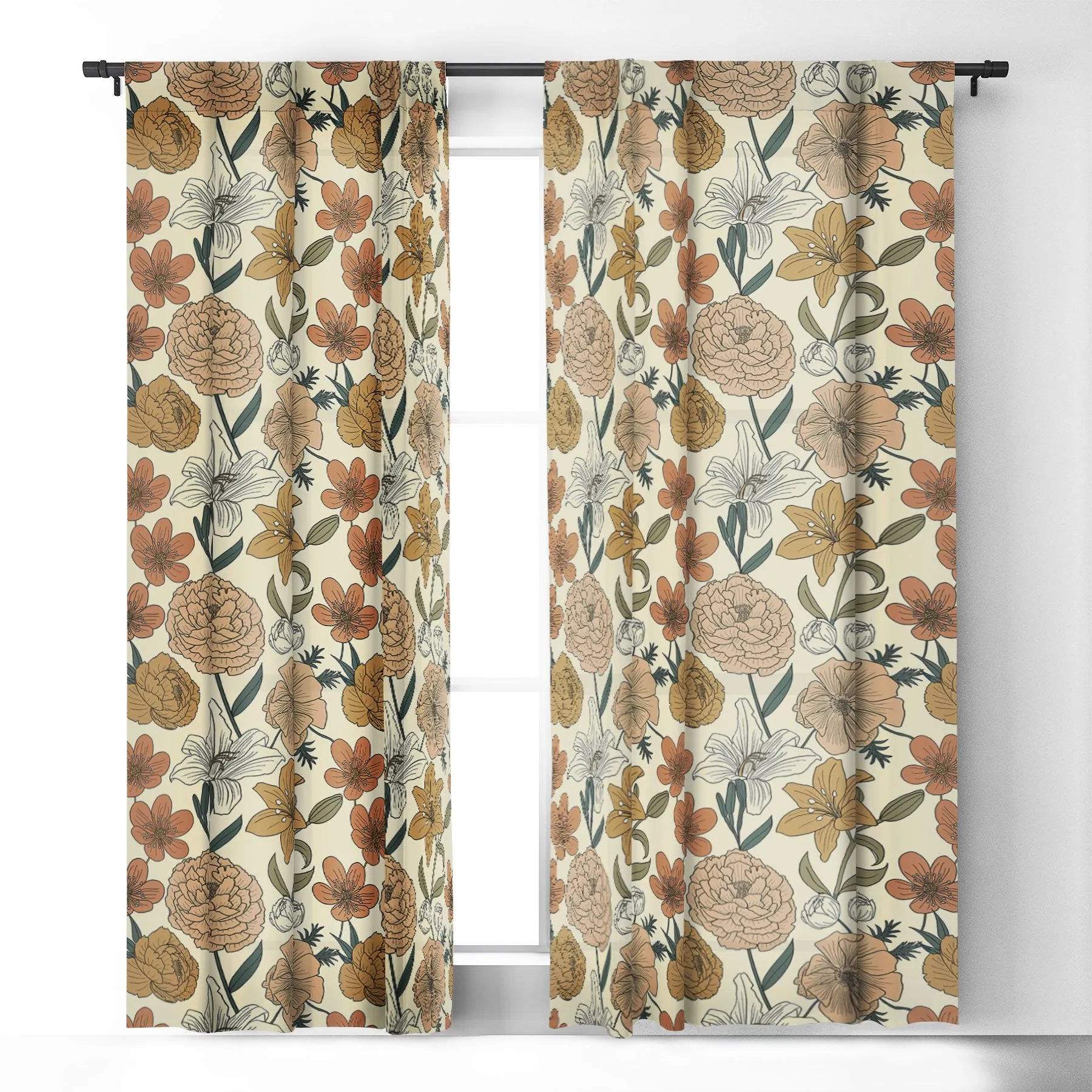 Ole Vintage Vibez Blackout Window Curtains (DS)