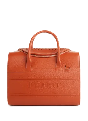 PERRO  Leather pet travel bag - Orange