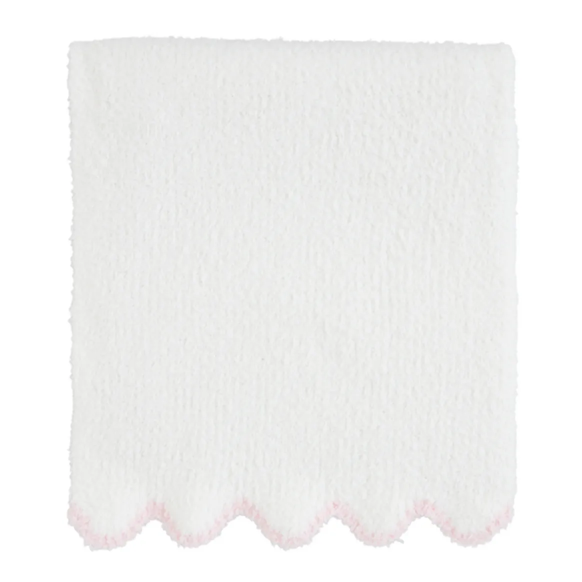 Pink Scallop Chenille Blanket