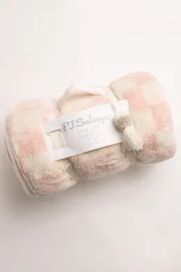 PLUSH BLANKET - PINK CLAY