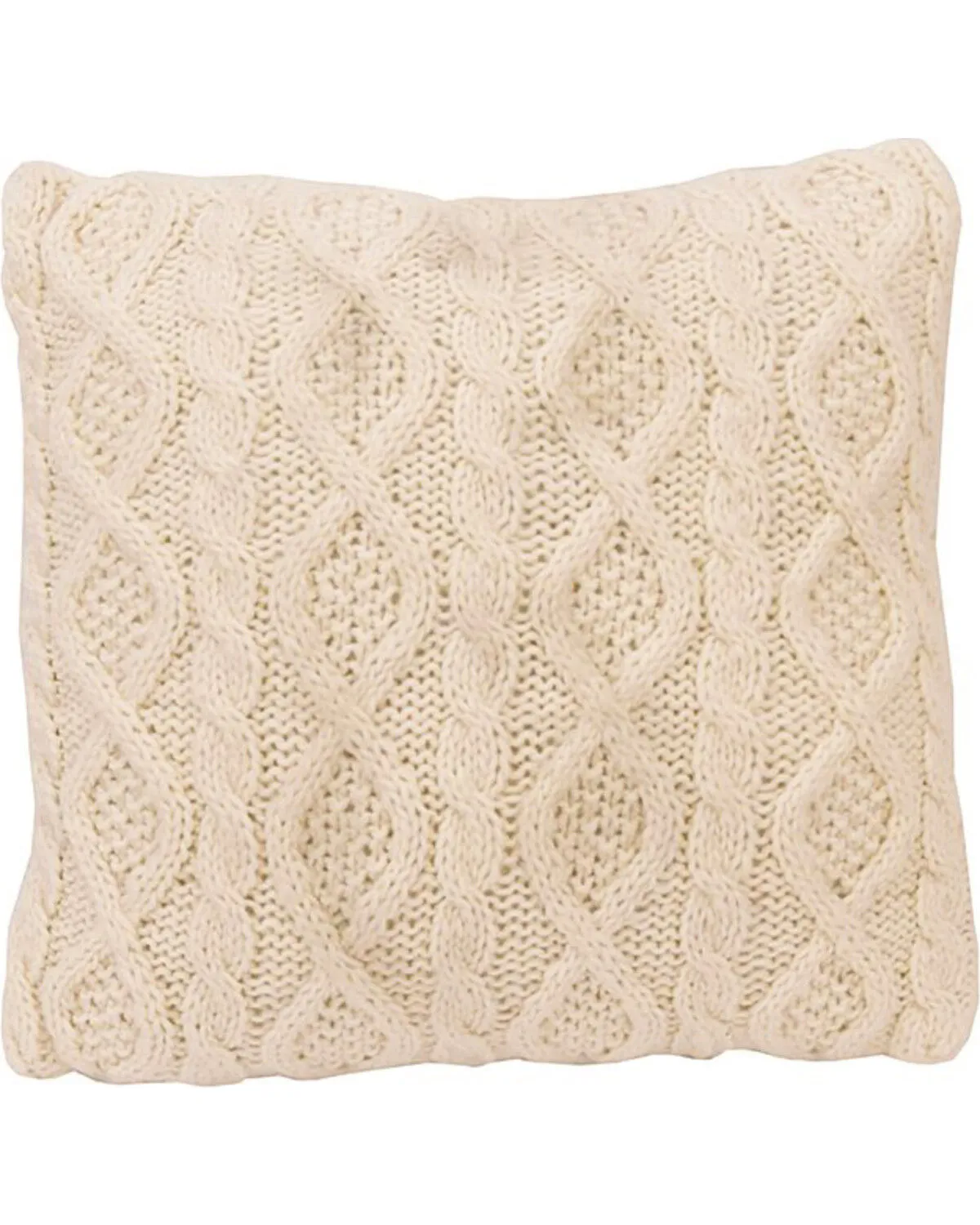 Product Name:  HiEnd Accents Cream Cable Knit Pillow