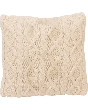 Product Name:  HiEnd Accents Cream Cable Knit Pillow