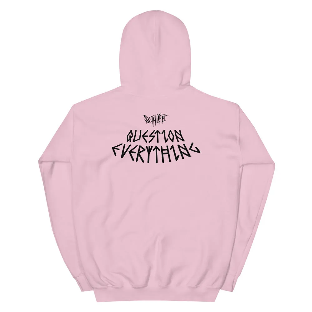 QUESTION EVERYTHING GRAPHIC HOODIE