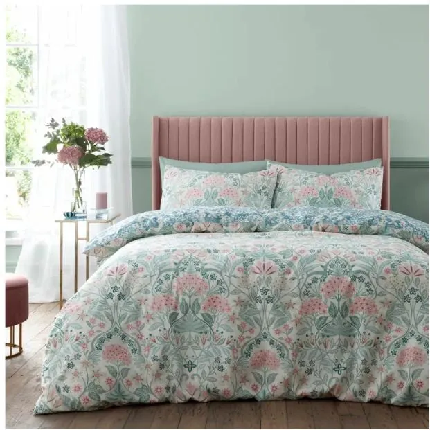 RHS Art Deco Hydrangea Double Duvet Cover Set