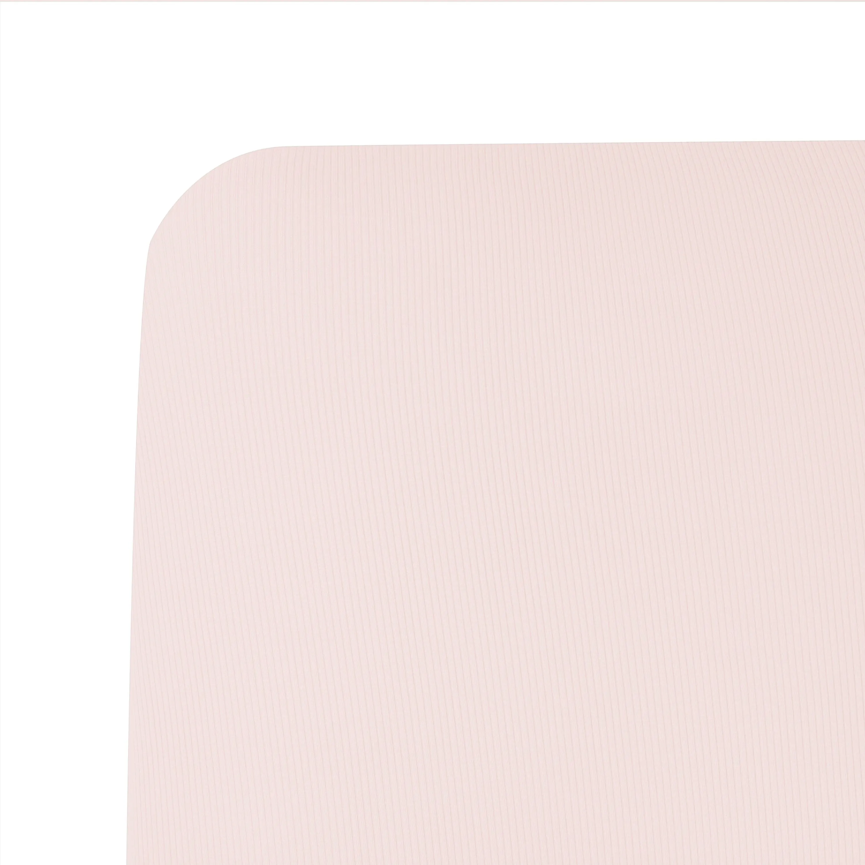 Ribbed Crib Sheet in Blush