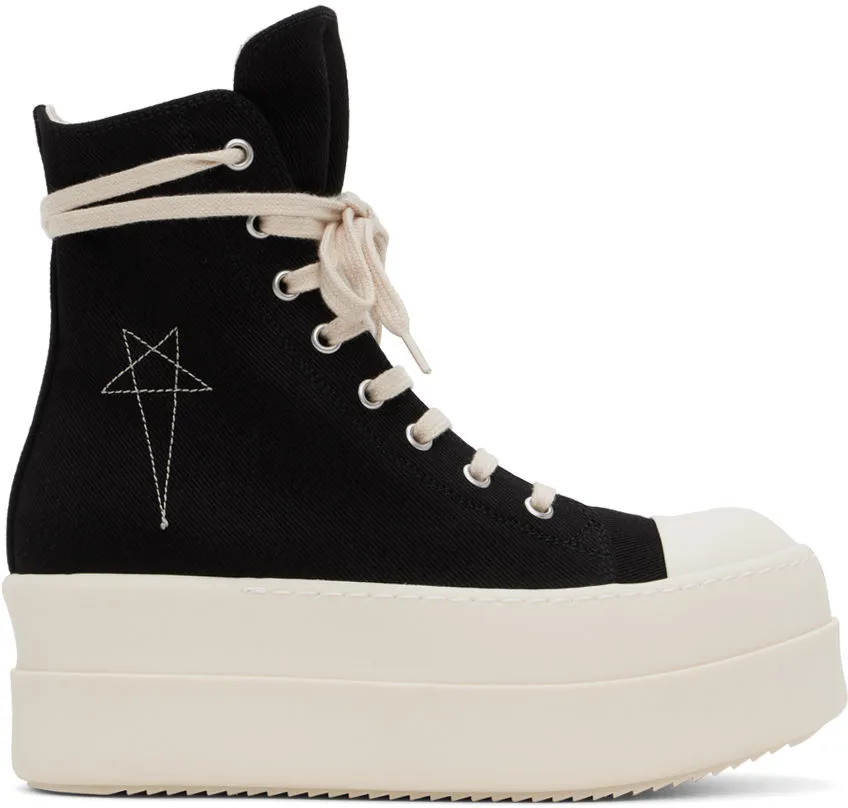 Rick Owens DRKSHDW Black Porterville Double Bumper Sneaks Sneakers