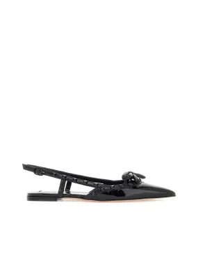 Rockstud Bow Slingback Flats