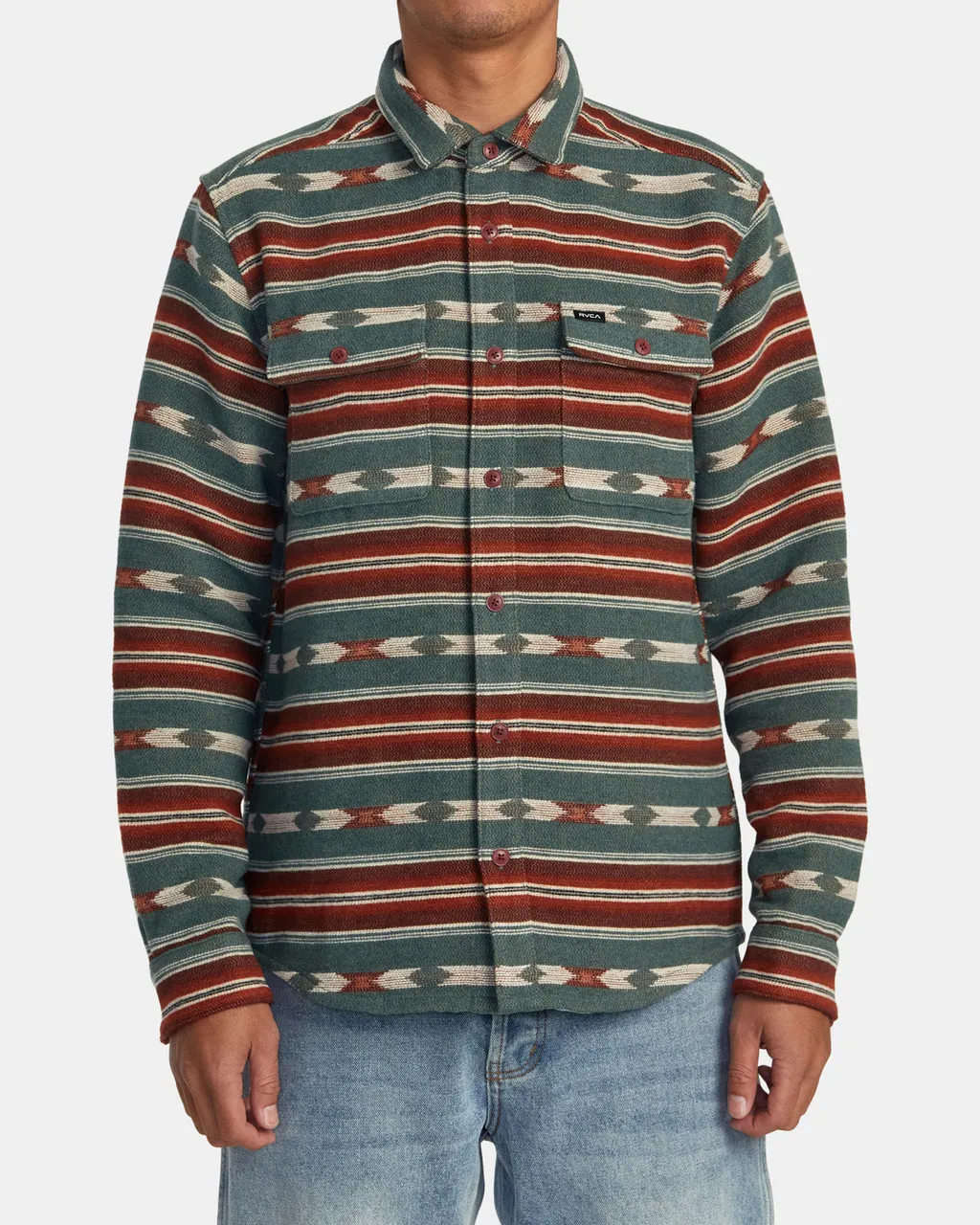 RVCA Blanket LS Button Up Shirt - Tea