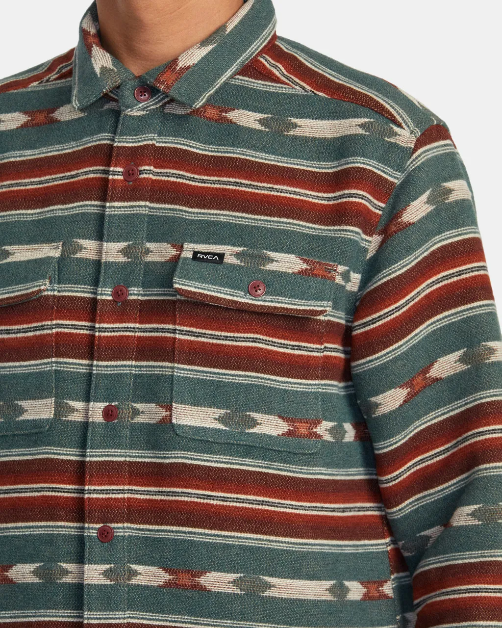 RVCA Blanket LS Button Up Shirt - Tea