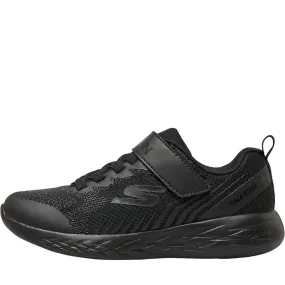 SKECHERS Junior Boys Go Run 600 Baxtux School Trainers Black/Black