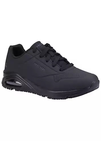 Skechers Work Relaxed Fit Mens Black Uno SR Trainers | Grattan