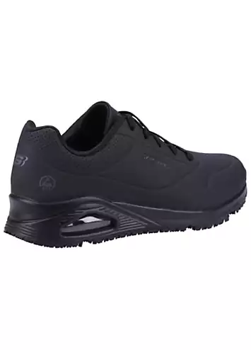 Skechers Work Relaxed Fit Mens Black Uno SR Trainers | Grattan