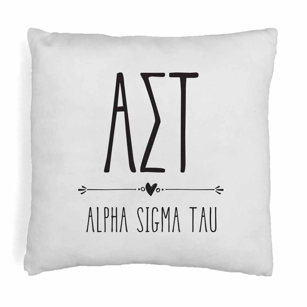 Sorority Pillow Cover - Greek Letters and Name Design