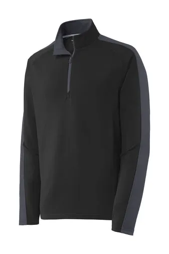 Sport-Tek Men's Sport-Wick Textured 1/4-Zip Pullover