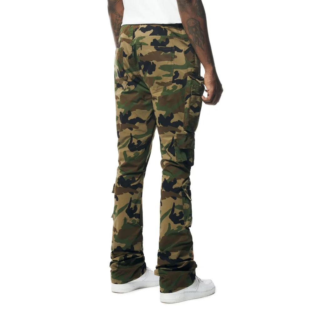 Stacked Utility Windbreaker Pants - Wood Camo