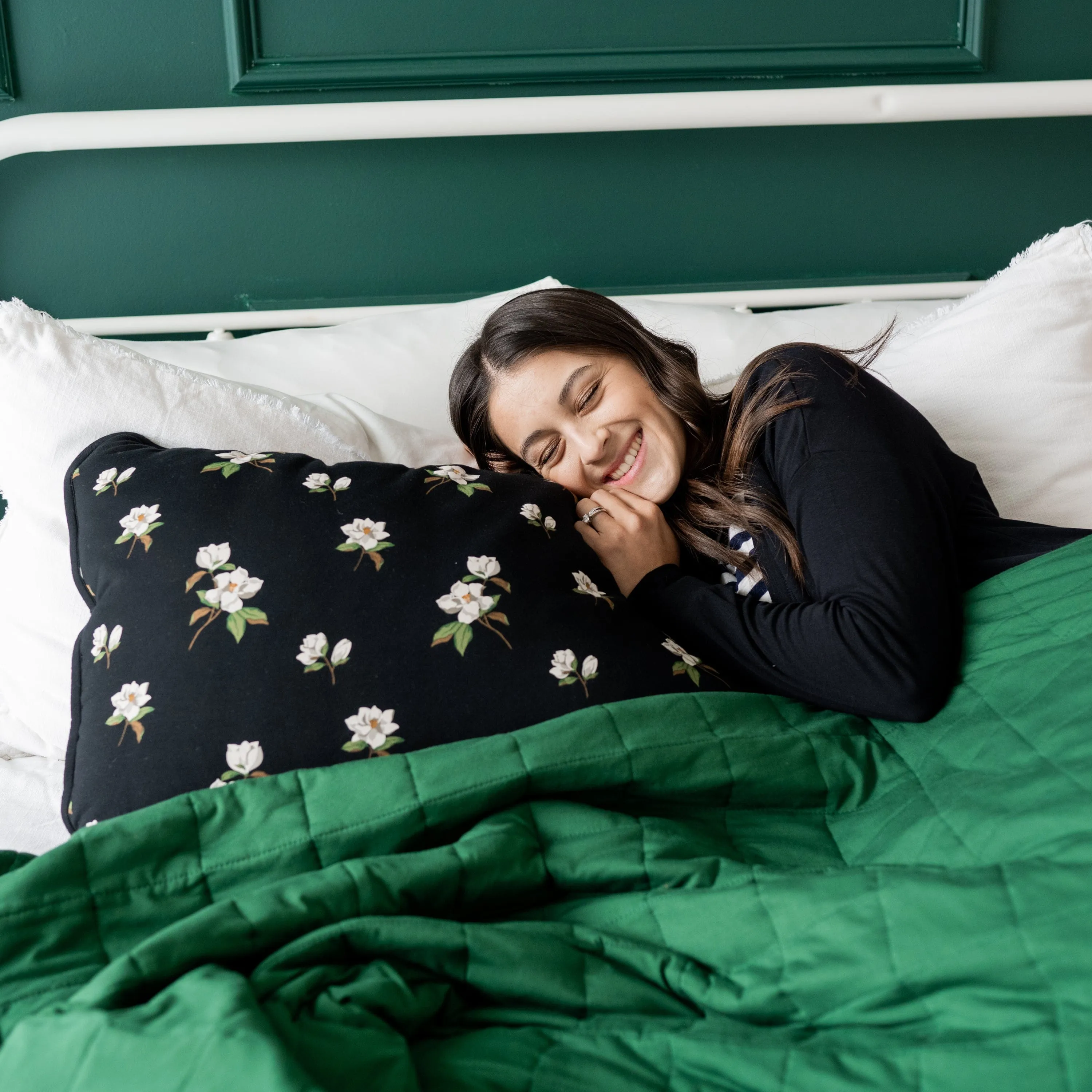 Standard Pillowcase in Big Midnight Magnolia