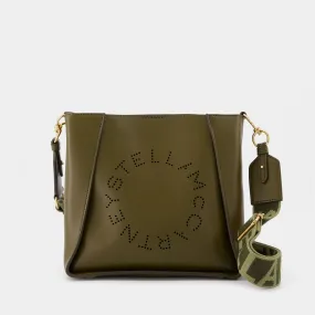 Stella McCartney  Logo Mini Crossbody in green synthetic leather