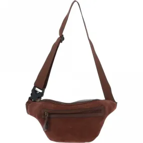 Suede and Leather Luxury Travel Bum Bag Tan: Billy