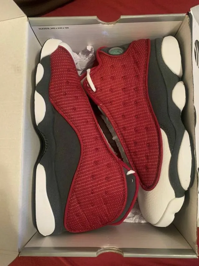 Sz 8.5 - nike air jordan 13 xiii retro red flint grey wh...