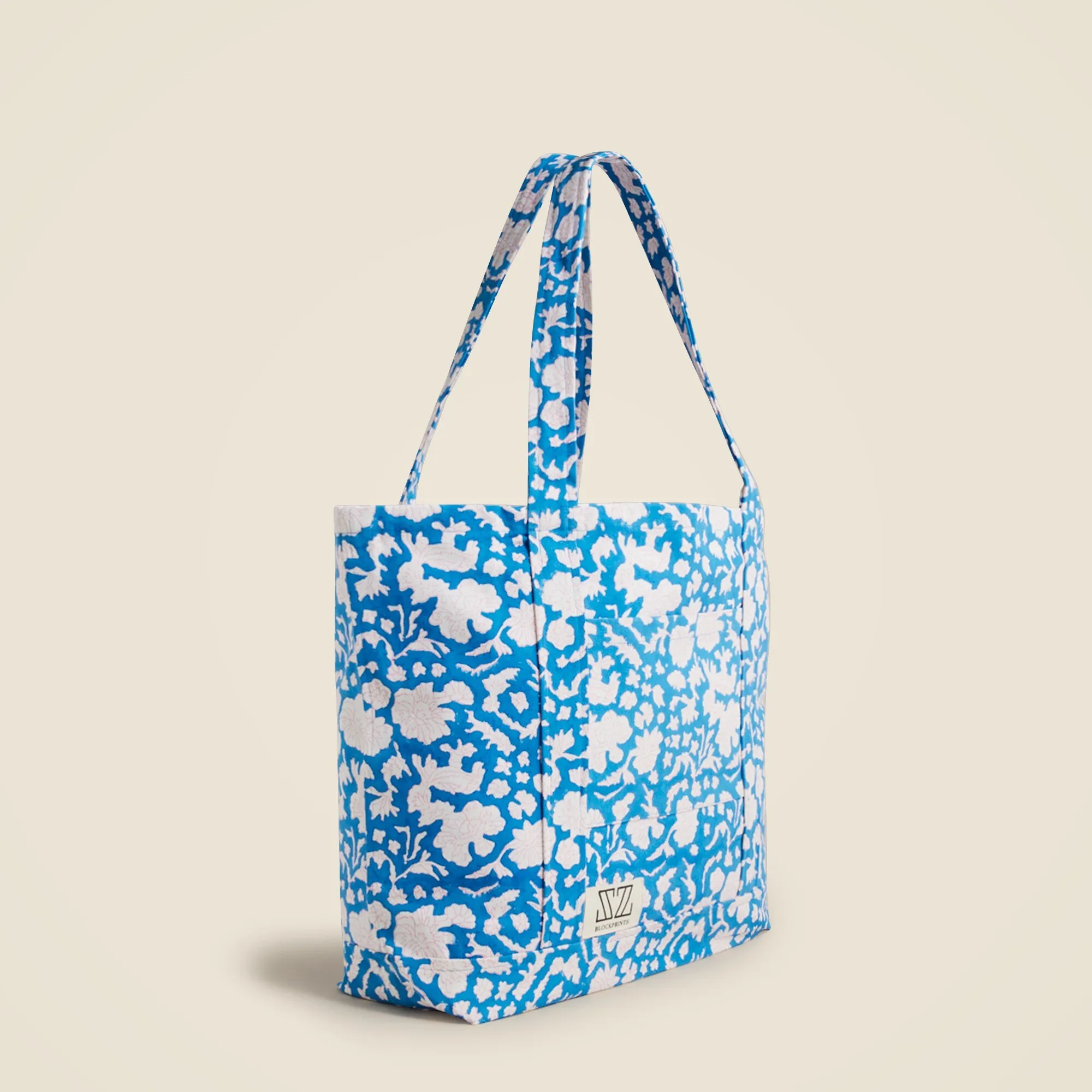 SZ Blockprints™ X J.Crew hand-block-printed reversible beach tote