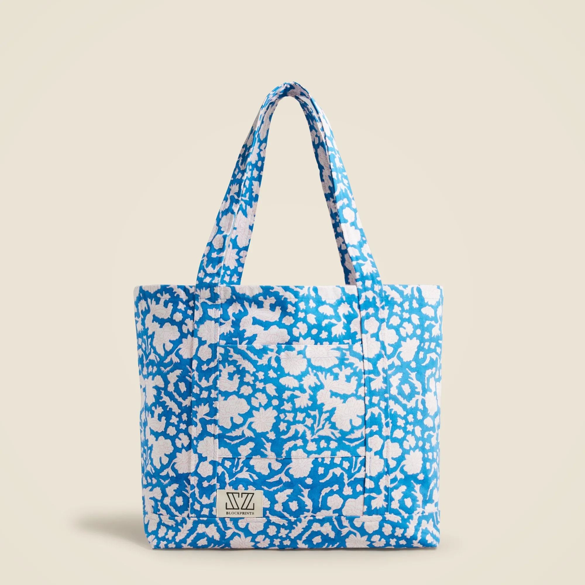 SZ Blockprints™ X J.Crew hand-block-printed reversible beach tote