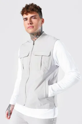 Tailored Utility Vest | boohooMAN UK