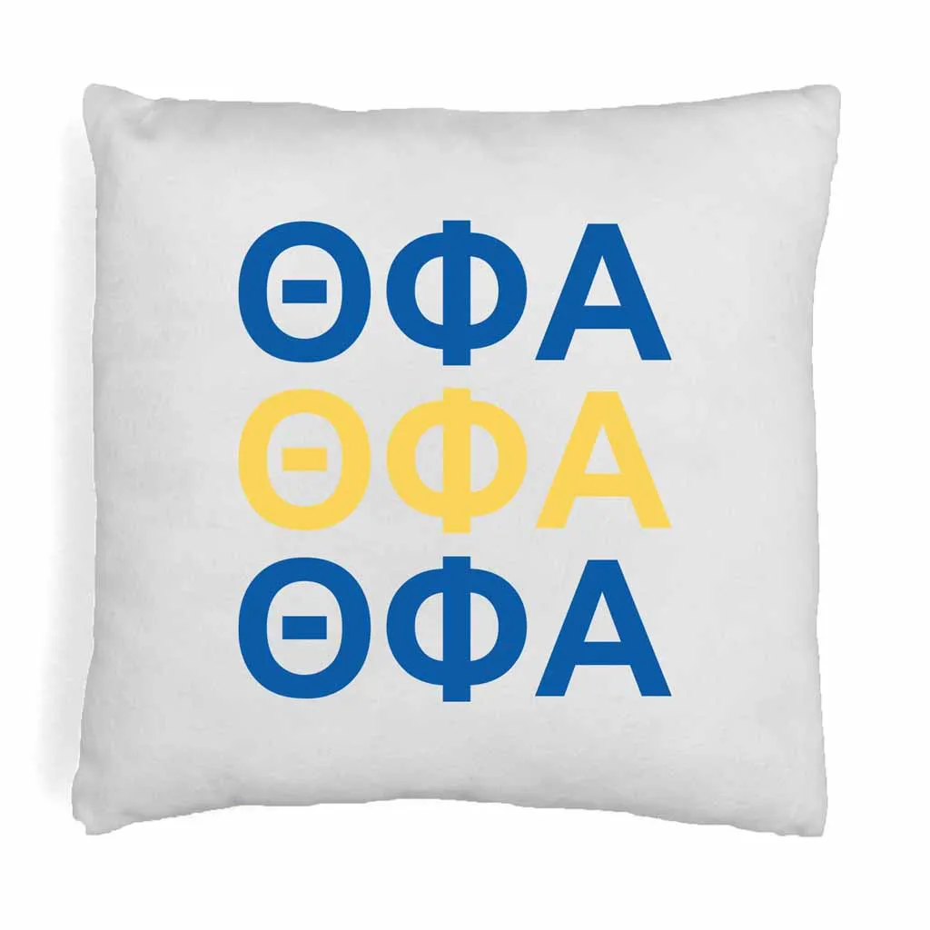 Theta Phi Alpha Throw Pillow Cover with Greek Letters