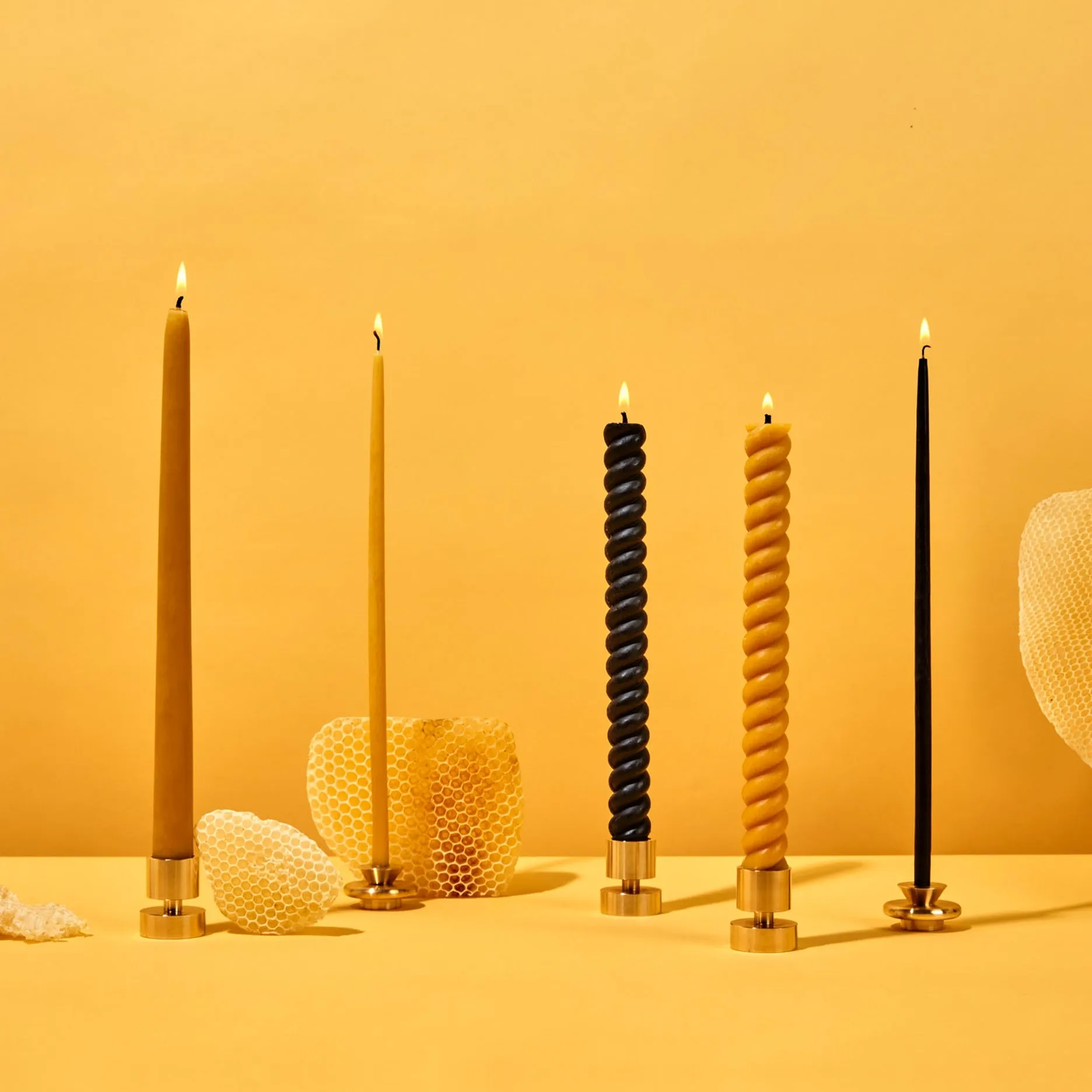 Thin Beeswax Candles (7 Pack) | Natural