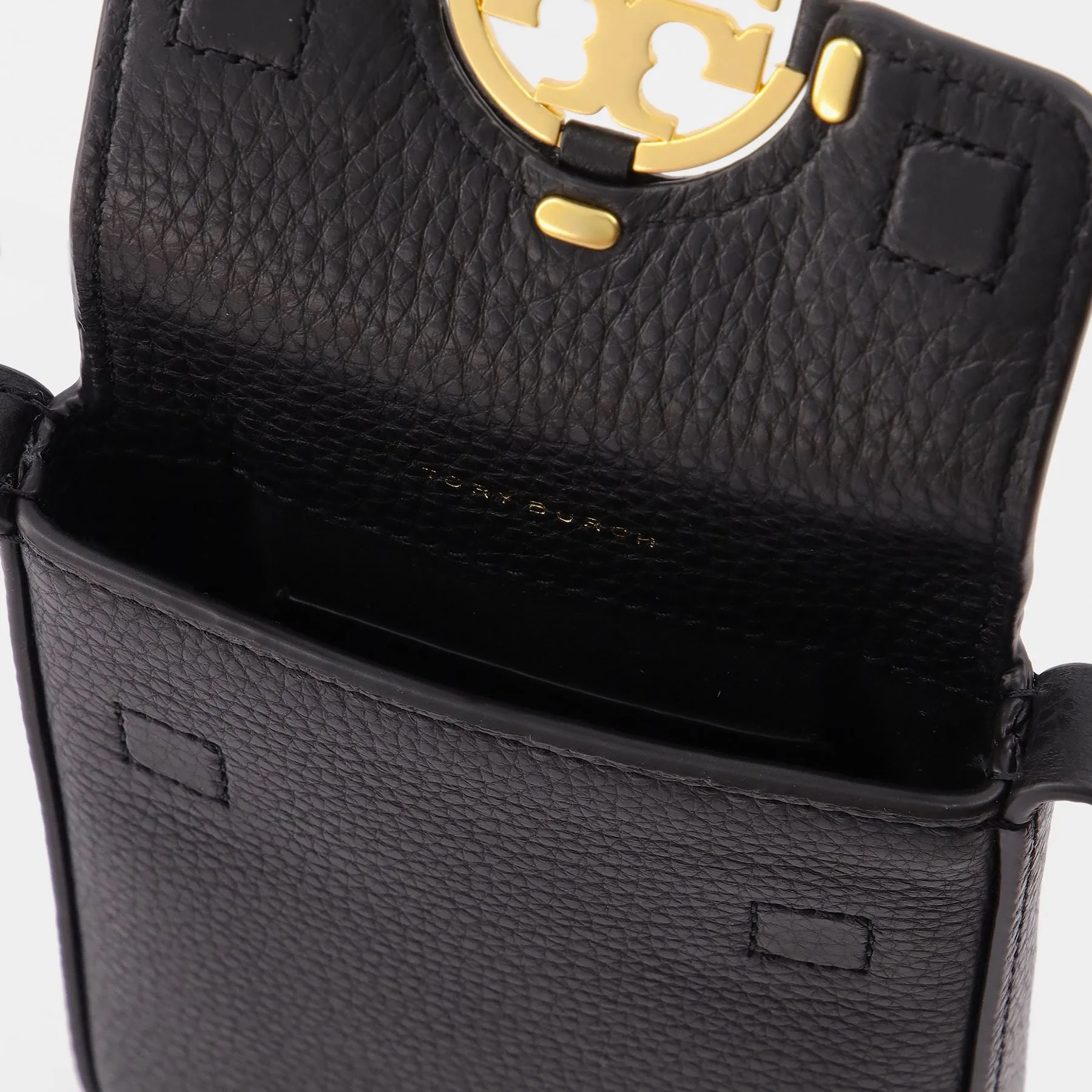 Tory Burch  Miller Phone Crossbody in black leather